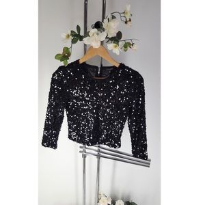 3/$15 💖 Black Sequin Top